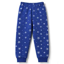 Babyhug Knit Full Sleeves Front Open Snow Flakes Printed Co-Ords Thermal Inner Wear Set - Blue