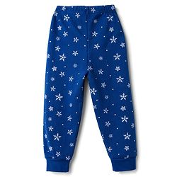 Babyhug Knit Full Sleeves Snowflakes Printed Thermal Pullover Vest & Leggings - Blue