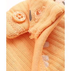 Babyhug Cotton Knit Full Sleeves Round neck Thermal Inner Wear With Zebra Print - Orange