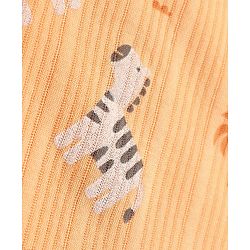 Babyhug Cotton Knit Full Sleeves Round neck Thermal Inner Wear With Zebra Print - Orange