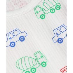 Babyhug  Knit Full Sleeves Thermal Inner Wear Set with JCB Print -  White
