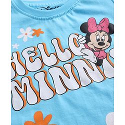 Babyhug Disney Single Jersey Knit Half sleeves T-Shirt & Shots Set with Minnie Mouse Graphics -  Blue