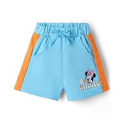 Babyhug Disney Single Jersey Knit Half sleeves T-Shirt & Shots Set with Minnie Mouse Graphics -  Blue