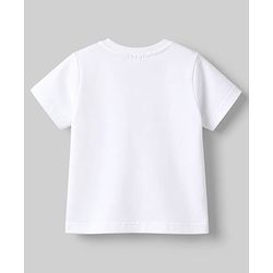 Babyhug Disney Single Jersey Knit T-Shirts with Half Sleeves and Mickey Mouse Print Pack of 2  - White
