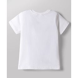 Babyhug Disney Single Jersey Knit T-Shirts with Half Sleeves and Mickey Mouse Print Pack of 2  - White