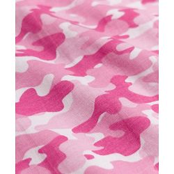 Babyhug 100% Cotton Single Jersey Knit Half Sleeves Co-Ords Camouflage Printed Top & Shorts Set - Pink