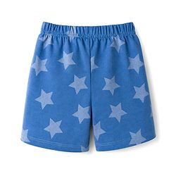 Babyhug 100% Cotton Single Jersey Knit Half Sleeves Co-Ords Star Printed Top & Shorts Set - Blue
