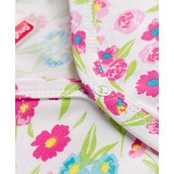 Babyhug 100% Cotton Single Jersey Knit Half Sleeves Floral Printed Co-Ords T-Shirt & Shorts Set - White