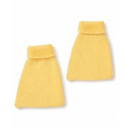 Babyhug Cable Knit Full Sleeves Baby Sweater Set with Cap & Mittens - Yellow