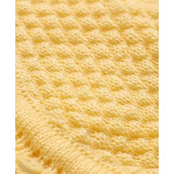 Babyhug Cable Knit Full Sleeves Baby Sweater Set with Cap & Mittens - Yellow