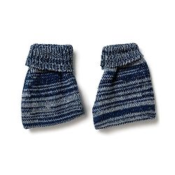 Babyhug Knit Full Sleeves Sweater Set with Cap & Mittens - Navy Blue