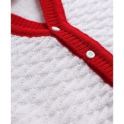 Babyhug Knit Full Sleeves Sweater Set with Cap & Mittens - Offwhite
