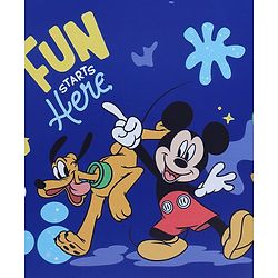 Babyhug Disney Mickey Kids Travel Luggage with Wheels & Carry-On Luggage Pack of 2 - 15 & 13 Inches| Shock Resistant| Telescopic Handle| Water Resistant| Easy Zipper Closure| Durable Wheels| TSA Lock