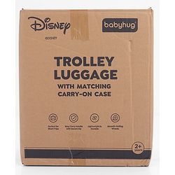 Babyhug Disney Mickey Kids Travel Luggage with Wheels & Carry-On Luggage Pack of 2 - 15 & 13 Inches| Shock Resistant| Telescopic Handle| Water Resistant| Easy Zipper Closure| Durable Wheels| TSA Lock