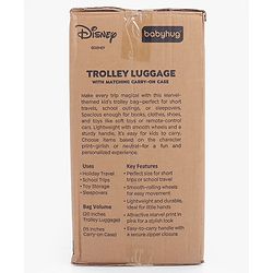 Babyhug Disney Mickey Kids Travel Luggage with Wheels & Carry-On Luggage Pack of 2 - 15 & 13 Inches| Shock Resistant| Telescopic Handle| Water Resistant| Easy Zipper Closure| Durable Wheels| TSA Lock