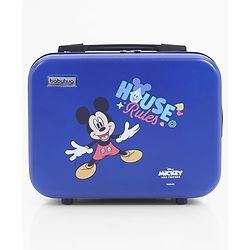 Babyhug Disney Mickey Kids Travel Luggage with Wheels & Carry-On Luggage Pack of 2 - 15 & 13 Inches| Shock Resistant| Telescopic Handle| Water Resistant| Easy Zipper Closure| Durable Wheels| TSA Lock
