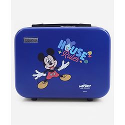 Babyhug Disney Mickey Kids Travel Luggage with Wheels & Carry-On Luggage Pack of 2 - 15 & 13 Inches| Shock Resistant| Telescopic Handle| Water Resistant| Easy Zipper Closure| Durable Wheels| TSA Lock