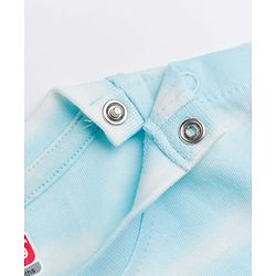 Babyhug 100% Cotton Single Jersey Knit Half Sleeves T-Shirt & Shorts With Text Print - Light Blue