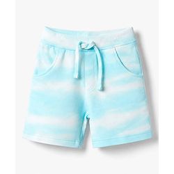 Babyhug 100% Cotton Single Jersey Knit Half Sleeves T-Shirt & Shorts With Text Print - Light Blue