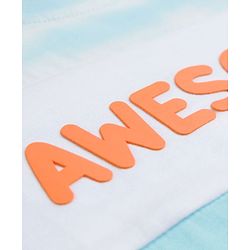 Babyhug 100% Cotton Single Jersey Knit Half Sleeves T-Shirt & Shorts With Text Print - Light Blue