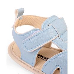 Cute Walk by Babyhug Velcro Closure Solid Booties - Light Blue