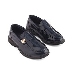 Cute Walk by Babyhug Slip On Formal Wear Loafer With Applique - Navy Blue