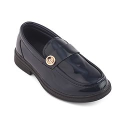 Cute Walk by Babyhug Slip On Formal Wear Loafer With Applique - Navy Blue
