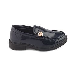 Cute Walk by Babyhug Slip On Formal Wear Loafer With Applique - Navy Blue