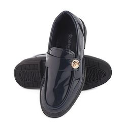 Cute Walk by Babyhug Slip On Formal Wear Loafer With Applique - Navy Blue