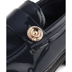 Cute Walk by Babyhug Slip On Formal Wear Loafer With Applique - Navy Blue