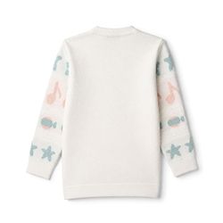 Babyhug Full Sleeves Knit Pullovers With Star Design - White
