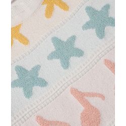 Babyhug Full Sleeves Knit Pullovers With Star Design - White
