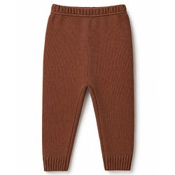 Babyhug Knit Full Sleeves Sweater Set With Cable Knit - Brown