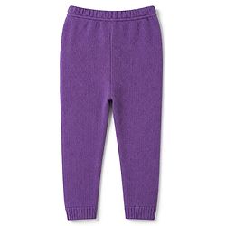 Babyhug Knit Full Sleeves Sweater Set with Cable Knit Design - Purple