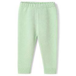 Babyhug Knit Full Sleeves Sweater Set With Cable Knit Design - Light Green