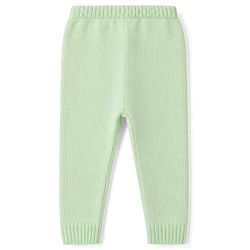 Babyhug Knit Full Sleeves Sweater Set With Cable Knit Design - Light Green