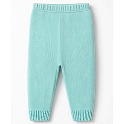 Babyhug Knit Full Sleeves Cable Design Sweater Set - Light Blue