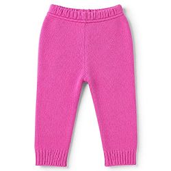 Babyhug Knit Sweater Set with Full Sleeves and Cable Knit in Fuchsia