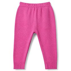 Babyhug Knit Sweater Set with Full Sleeves and Cable Knit in Fuchsia