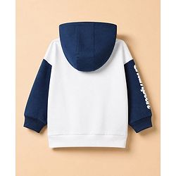 Babyhug Disney Terry Knit Full Sleeves Hooded T-shirt and Joggers Set With Mickey Mouse Graphic - Navy Blue