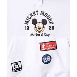 Babyhug Disney Terry Knit Full Sleeves Hooded T-shirt and Joggers Set With Mickey Mouse Graphic - Navy Blue
