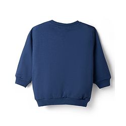 Babyhyug Disney 100% Cotton Terry Knit Full Sleeves T-Shirt & Jogger Set Mickey & Donald Print - Navy Blue