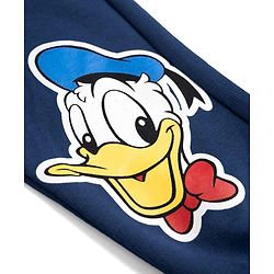 Babyhyug Disney 100% Cotton Terry Knit Full Sleeves T-Shirt & Jogger Set Mickey & Donald Print - Navy Blue