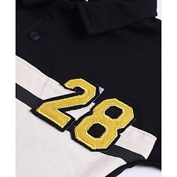 Babyhug Disney 100% Cotton Terry Knit T-Shirts with Full Sleeves and Mickey Mouse Print - Black White