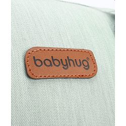 Babyhug Spacious and Multifunctional Denim Diaper Backpack - Safari Green| Wide Fish Mouth Opening| Insulated Feeding Bottle Pouches| Wipes Dispenser| Easy Access Back Opening