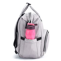 Babyhug Spacious and Multifunctional Denim Diaper Backpack - Safari Green| Wide Fish Mouth Opening| Insulated Feeding Bottle Pouches| Wipes Dispenser| Easy Access Back Opening
