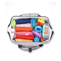 Babyhug Spacious and Multifunctional Denim Diaper Backpack - Safari Green| Wide Fish Mouth Opening| Insulated Feeding Bottle Pouches| Wipes Dispenser| Easy Access Back Opening