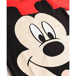 Babyhug Disney Single Jersey Full Sleeves T-shirt With Mickey Mouse Graphic - Red