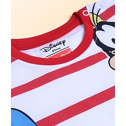 Babyhug Disney Cotton Single Jersey Knit T-Shirt with Full Sleeves and Mickey Mouse and Friends Print - Red