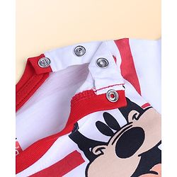 Babyhug Disney Cotton Single Jersey Knit T-Shirt with Full Sleeves and Mickey Mouse and Friends Print - Red